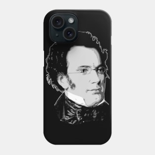 Franz Schubert Black and White Phone Case