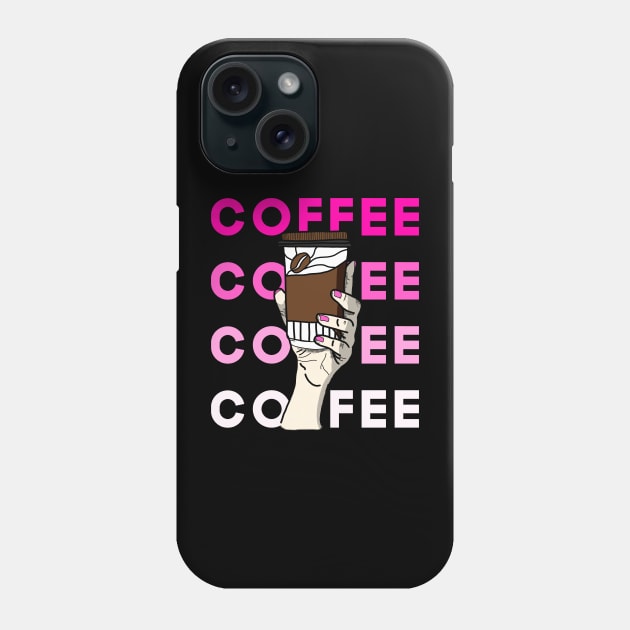 Raise Your Coffee v4 Phone Case by HCreatives
