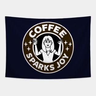 Coffee Sparks Joy Coffee Inspired Gift For Coffee Lovers Tapestry