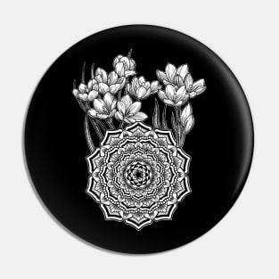 Mandala Crocus Pin