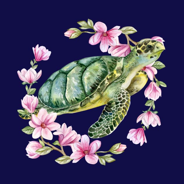 Floral Sea Turtle Lover by HappyPeeps