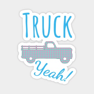 Truck Yeah! Plaid Magnet