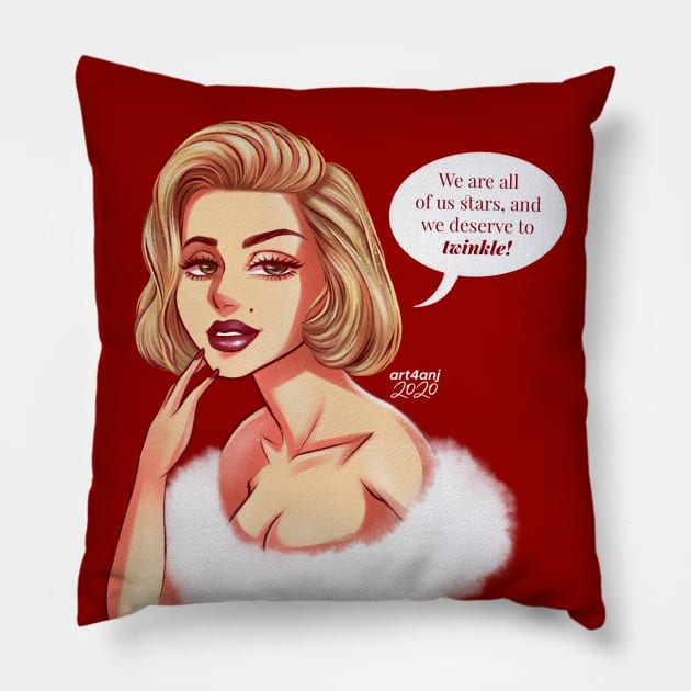 Marilyn Monroe Pillow by art4anj