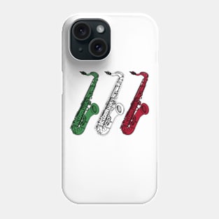 Saxophone Italian Flag Saxophonist Sax Player Italy Phone Case