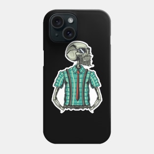 hipster skull Phone Case