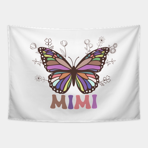 Mimi butterfly Tapestry by Zedeldesign