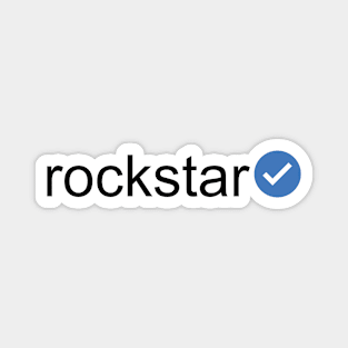 Verified Rockstar (Black Text) Magnet