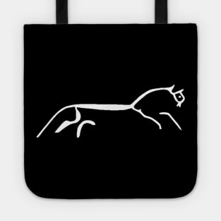 Uffington Horse: Bronze Age Art (white) Tote