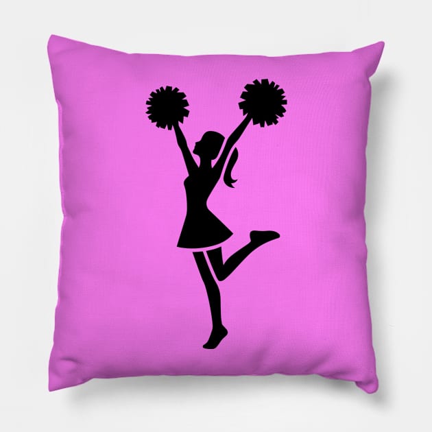 Cheerleader Silhouette Pillow by KayBee Gift Shop