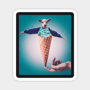 Ice Cream Sheep Magnet