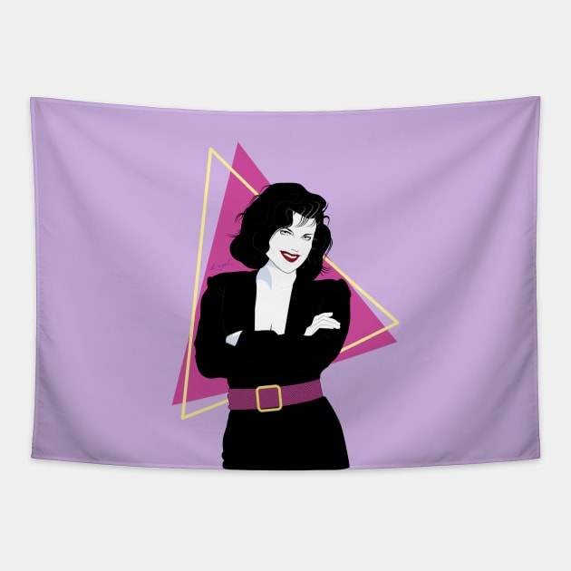 Formal Lady 80s Patrick Nagel Tapestry by di-age7