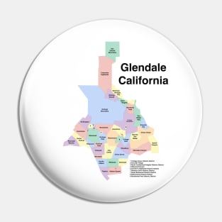 Glendale California Neighborhoods Pin