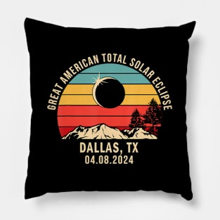 Dallas Tx Texas Total Solar Eclipse 2024 Pillow