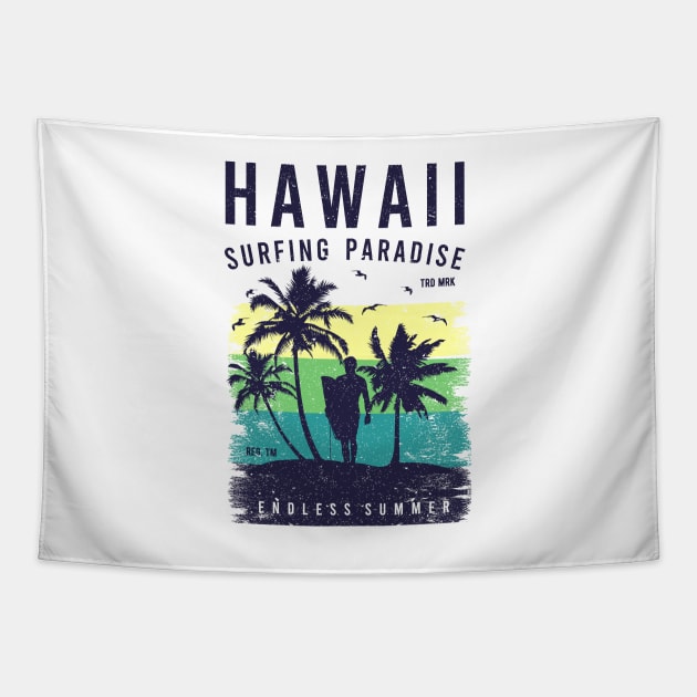 Hawaii Surfing Tapestry by kani