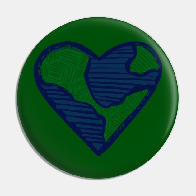 Earth Heart Pin by bubbsnugg