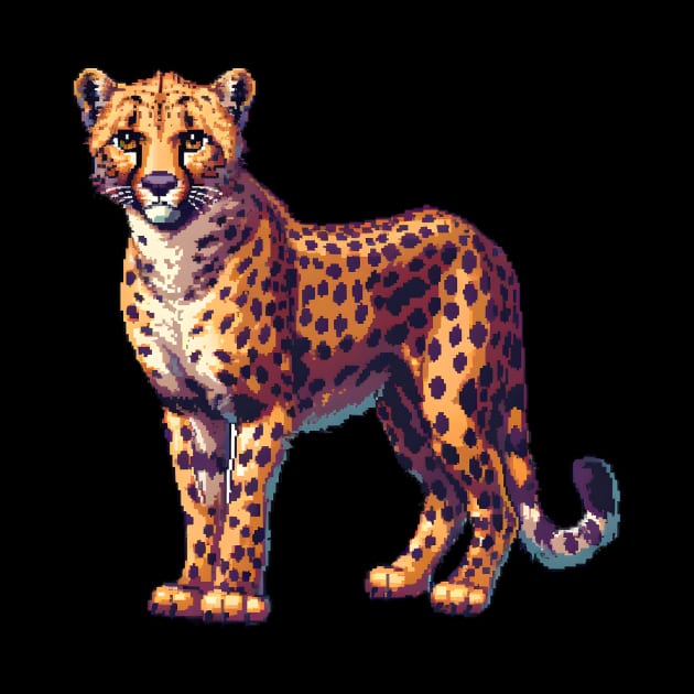 Pixelated Cheetah Artistry by Animal Sphere