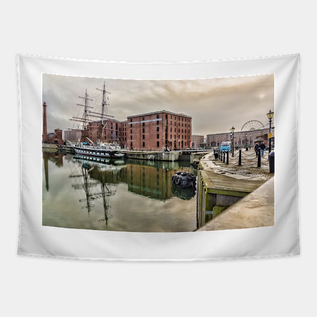 Albert Dock reflections, Liverpool Tapestry by millroadgirl