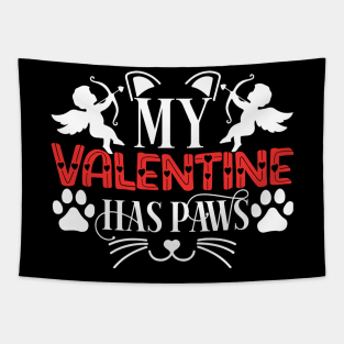 My Valentine Has Paws Tapestry