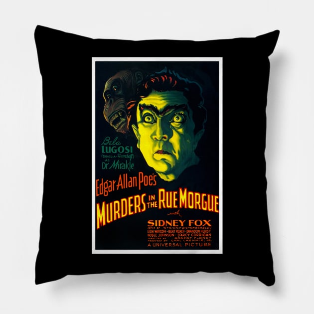 Murders in the Rue Morgue Pillow by RockettGraph1cs