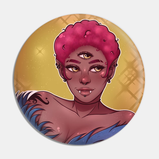 Monster Girl Pin by PeppermintKamz