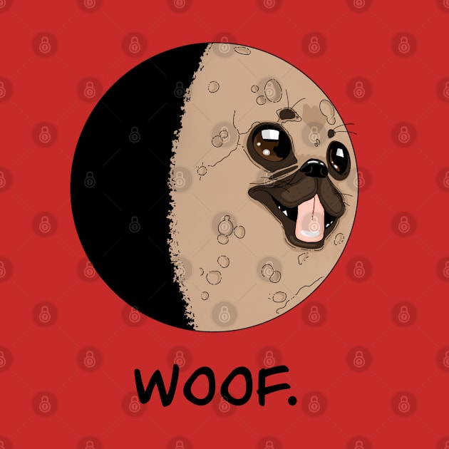 Pug in the Moon by ra7ar