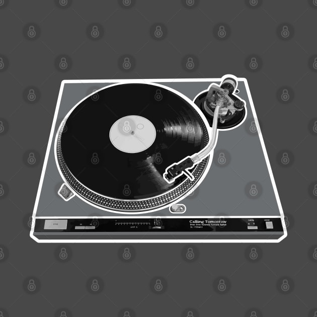 Classic Retro Turntable in Cold Gray by callingtomorrow