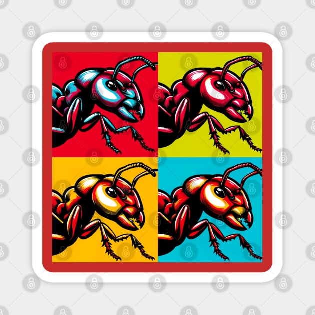 Pop Red Fire Ant - Cool Insect Magnet by PawPopArt