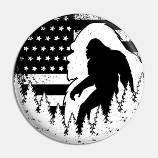 Bigfoot American Flag Sasquatch USA Pin