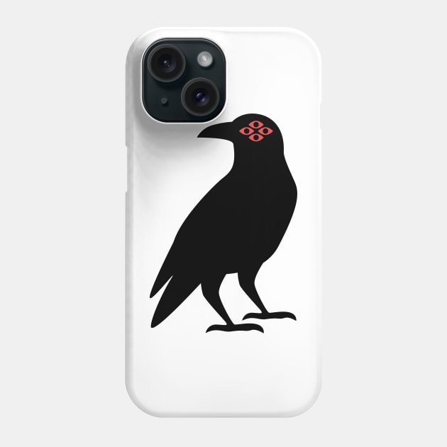 Cursed Crow - Red Phone Case by hya_bm