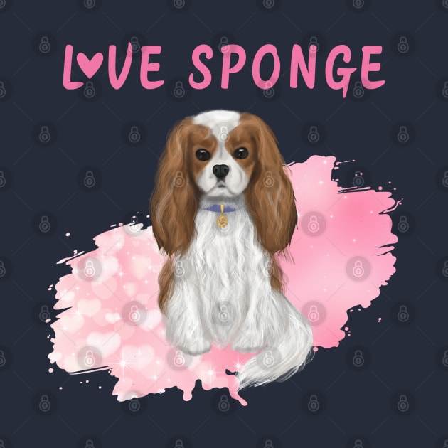 Blenheim Cavalier King Charles Spaniel Love Sponge by Cavalier Gifts