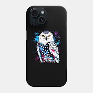 Patriotic Snowy Owl Phone Case