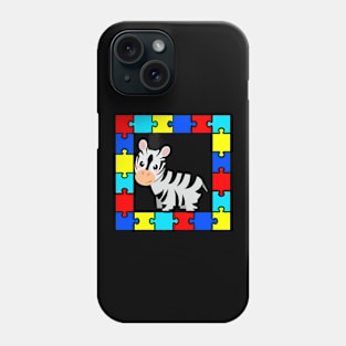 autism day zebra Phone Case