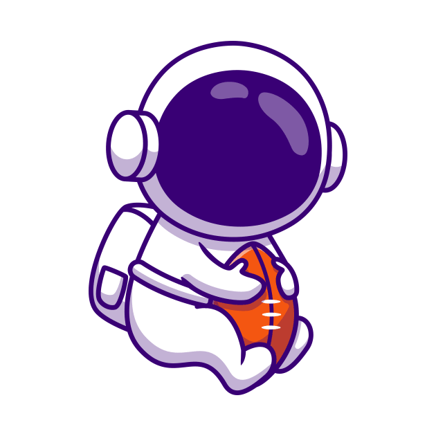 Cute Astronaut Playing Rugby by Catalyst Labs