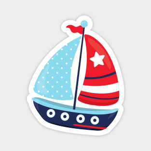 Sailing Boat, Sailor, Sailing, Sails, Boat, Ship Magnet