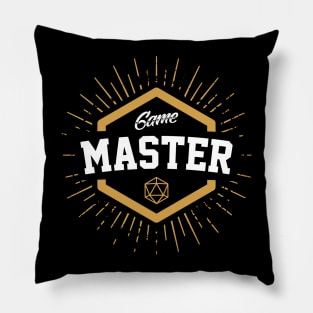 Game Master with D20 Dice Tabletop RPG Gaming Pillow