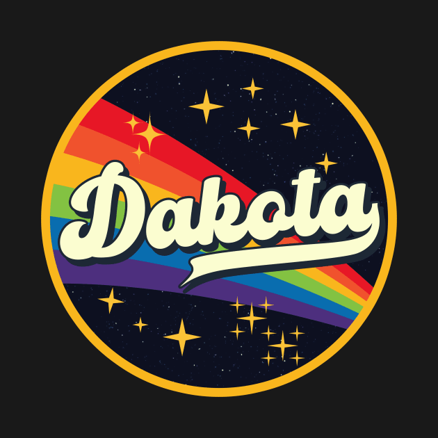 Dakota // Rainbow In Space Vintage Style by LMW Art