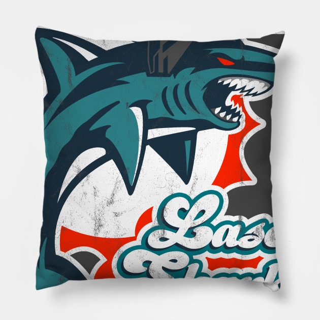 Laser Sharks Go! Pillow by PlatinumBastard