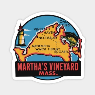 Martha's Vineyard Map Magnet