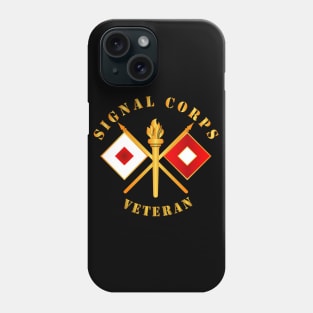 Signal Corps - Veteran w Branch Phone Case