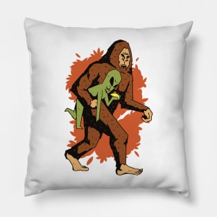 Funny Bigfoot Alien Pillow