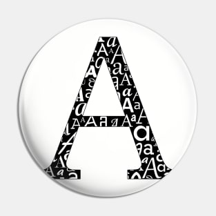 A Filled - Typography Pin