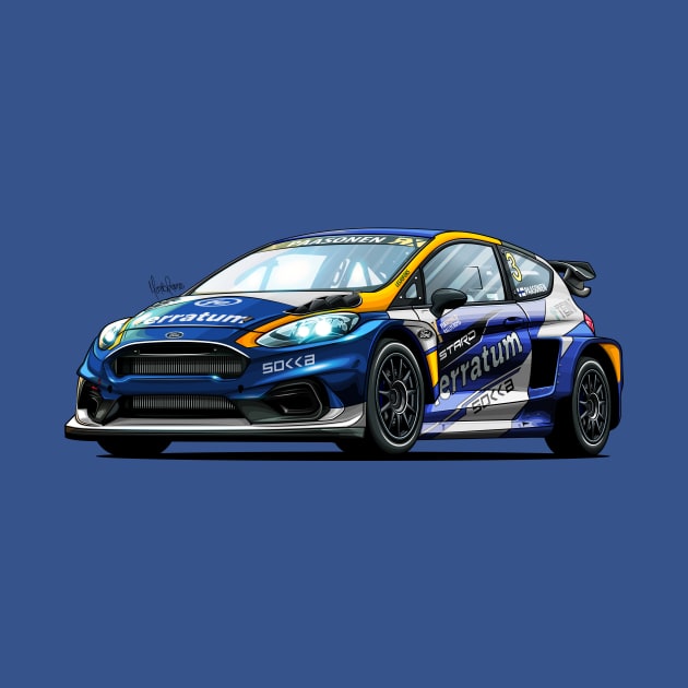 Ford Fiesta WRX Rallycross by Mario Ramos Rally Art