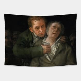 Self-Portrait with Dr. Arrieta by Francisco Goya Tapestry