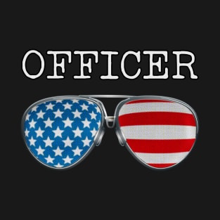 USA PILOT GLASSES OFFICER T-Shirt