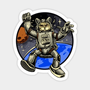 cat astronaut in space Magnet