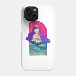 Purple hair princess Phone Case