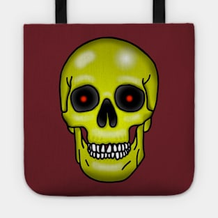 Skull, jaundice yellow, no background Tote