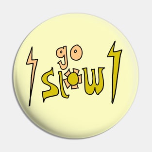 go slow lightning bolts retro surf art by surfy birdy Pin