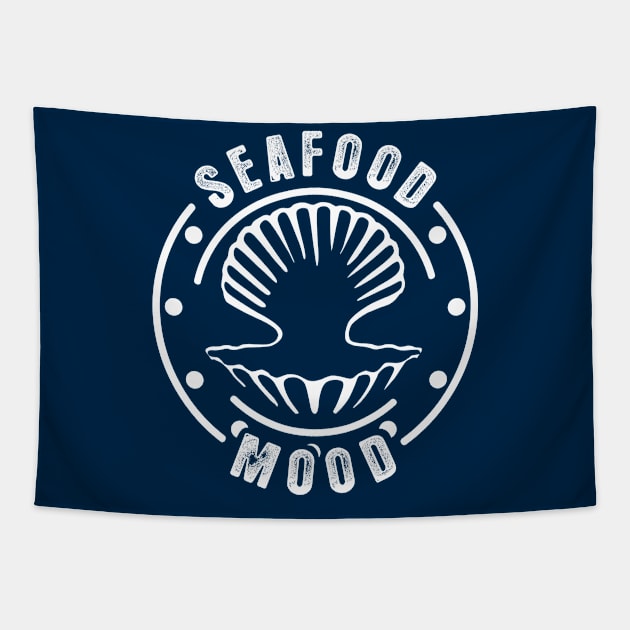 Seafood Mood logo Tapestry by TMBTM