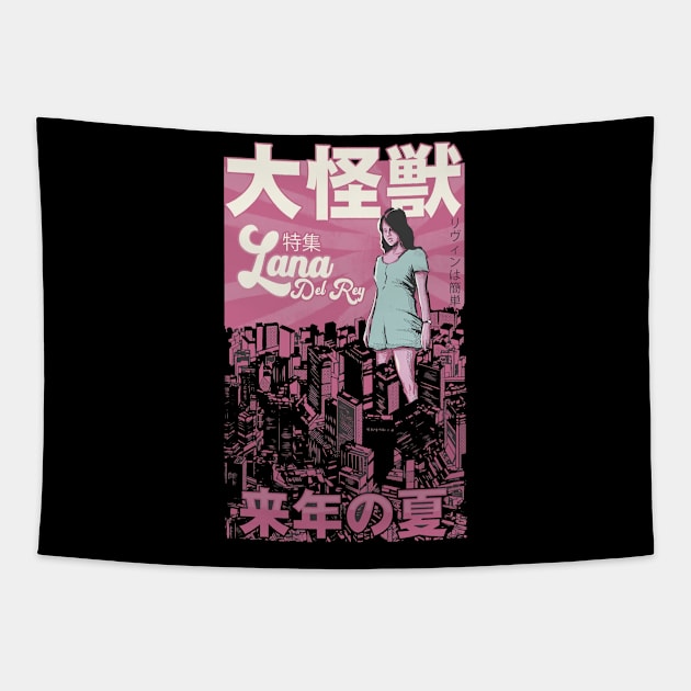 Japan Lana Tapestry by Block Talk